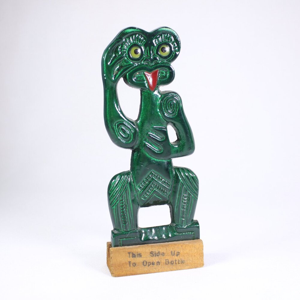 New Zealand Souvenir bottle opener Hei Tiki bar decor 19.5 cm tall